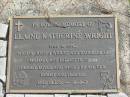 
Elaine Katherine WRIGHT,
1963 - 1992,
wife of Joseph WRIGHT,
daughter of Michael and Elizabeth FORRY;
Logan Village Cemetery, Beaudesert Shire
