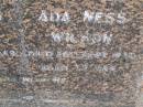 
Roger Ness WILSON,
died 15 Dec 1949 aged 71 years;
Ada Ness WILSON,
died 28 Sept 1947 aged 72 years;
Lower Coomera cemetery, Gold Coast
