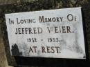
Jeffred WEIER
1932 - 1933
Lowood General Cemetery

