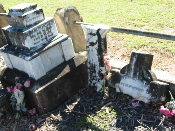 William PATRICK  | December 31 1927 aged 71  | Elizabeth PATRICK  | 19 Nov 1934, aged 76  | (daughter) Esther J PATRICK  | 27 Oct 1950, aged 67  | Lowood General Cemetery  |   | 