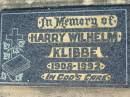 Harry Wilhelm KLIBBE, 1908-1992;
Lowood Trinity Lutheran Cemetery (Bethel Section), Esk Shire