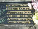 Rennie Samuel VORPAGEL (B.E.M.), 11-1-1905 - 22-5-1990, father;
Lowood Trinity Lutheran Cemetery (Bethel Section), Esk Shire