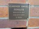 Clarence Daniel SCHULTZ, born 27-5-1927 died 25-3-2003;
Lowood Trinity Lutheran Cemetery (Bethel Section), Esk Shire