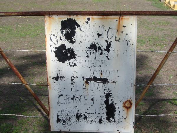 Our Saviour Lutheran Church Lowood Lawn Cemetery.  | Lowood Reformation Lutheran  | Lowood Trinity Lutheran Cemetery (St Mark's Section), Esk Shire  | 