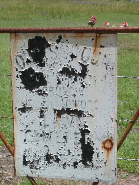 Our Saviour Lutheran Church Lowood Lawn Cemetery.  | Lowood Reformation Lutheran  | Lowood Trinity Lutheran Cemetery (St Mark's Section), Esk Shire  | 