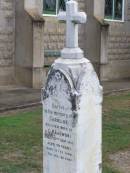 
Caroline, wife of C. KAJEWSKI,
died 17 Sept 1917 aged 79 years;
Ma Ma Creek Anglican Cemetery, Gatton shire
