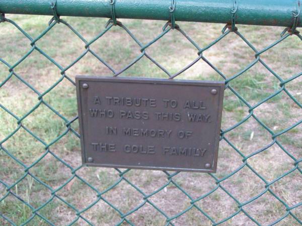 COLE family;  | Ma Ma Creek Anglican Cemetery, Gatton shire  | 