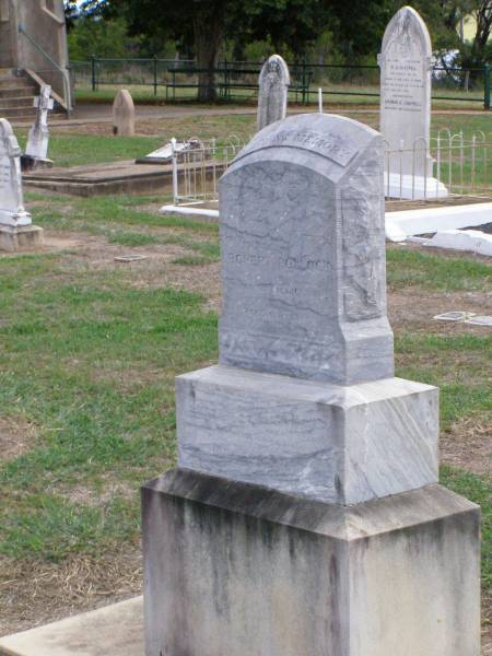 Robert POLLOCK, husband father,  | died 16 July 1919 aged 65 years;  | Jane Susanna, wife,  | died 2 July 1926 aged 66 years;  | Ma Ma Creek Anglican Cemetery, Gatton shire  | 