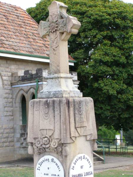 John Henry SCHOLL, husband father,  | died 8 Nov 1919 aged 73 years;  | Johanna Louisa SCHOLL,  | died 18 March 1934 aged 85 and 1/2 years;  | Ma Ma Creek Anglican Cemetery, Gatton shire  | 