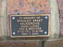 
Bradley Grant MUSGROVE,
son brother,
3-12-70 - 13-8-98;
Maclean cemetery, Beaudesert Shire
