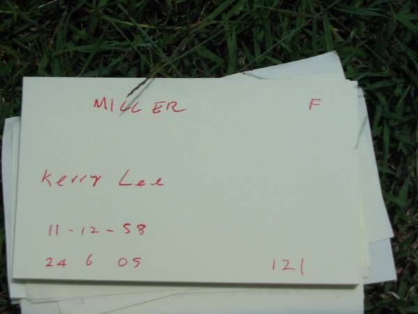 MILLER, Kerry Lee,  | 11-12-58 - 24-6-05;  | Maclean cemetery, Beaudesert Shire  | 