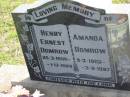 Henry Ernest DOMROW,
25-3-1900 - 1-12-1989;
Amanda DOMROW,
9-3-1902 - 3-9-1997;
Marburg Lutheran Cemetery, Ipswich