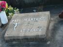 Paul MARTENS,
1894 - 1989;
Marburg Lutheran Cemetery, Ipswich
