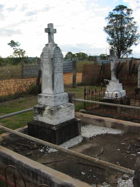 Johanna STEGEMANN, nee KLEWE,  | born 19 March 1857 died 19 March 1909;  | Friederich Carl STEGEMANN,  | born 27 Nov 1892 died 11 Jan 1909;  | Marburg Lutheran Cemetery, Ipswich  | 