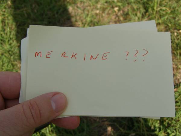 Merkine?;  | Maroon General Cemetery, Boonah Shire  | 