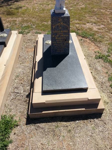 Oliver McINTOSH  | son of Mr & Mrs J McIntosh, Meandarra  | brother of Alex, Harold & Edna  | d: 12-Aug-1925, aged 18 months  |   | Wesley McINTOSH  | b: 1928  |   | Meandarra cemetery  | Copyright Dr Matt Barton  | 