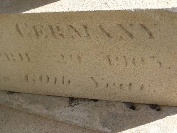 Johann SOMMER,  | native of Germany,  | died 29 April 1905 in 60th? year;  | Meringandan cemetery, Rosalie Shire  | 