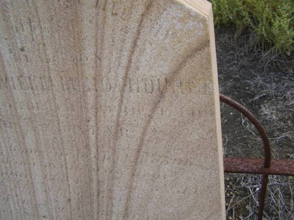 Frederick William NOTHDORFT,  | died 1 April 1909? aged 20? years;  | Meringandan cemetery, Rosalie Shire  | 