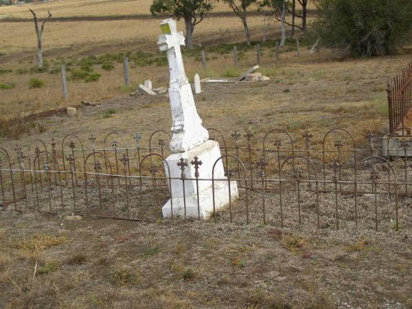 [Emma?] GUHR,  | born 6 Dec 1891,  | died 28 April 1895;  | Pauline? GUHR (nee BURGHARDT),  | born Germany 28 Apr 1838,  | died 23 Jan 1896;  | Meringandan cemetery, Rosalie Shire  | 