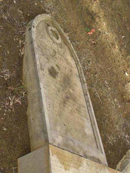 John Gustav Francis MIRCHINN,  | born Berlin Geramny,  | died North Farm Goombungee 17 Aug 1890 aged 55? years;  | George August MIRCHINN,  | born Wertemberg? Germany,  | died North Farm Goombungee 29 July 1890 aged 34? years;  | Charles Augustus MIRCHINN,  | born Wertemberg? Germany,  | killed fall from horse Winton 11 Aug 1890 aged 22 years;  | Meringandan cemetery, Rosalie Shire  |   |   | 