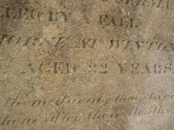John Gustav Francis MIRCHINN,  | born Berlin Geramny,  | died North Farm Goombungee 17 Aug 1890 aged 55? years;  | George August MIRCHINN,  | born Wertemberg? Germany,  | died North Farm Goombungee 29 July 1890 aged 34? years;  | Charles Augustus MIRCHINN,  | born Wertemberg? Germany,  | killed fall from horse Winton 11 Aug 1890 aged 22 years;  | Meringandan cemetery, Rosalie Shire  |   | 