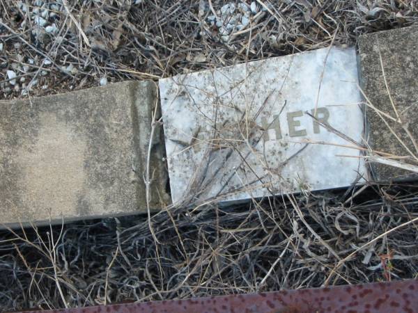 Charles BRIDGEMAN,  | father,  | died 14? Nov 1916? aged 65 years,  | erected by wife & family;  | Roland [unreadable];  | Myrah Frances BRIDGEMAN,  | mother,  | [unreadable];  | Meringandan cemetery, Rosalie Shire  | 
