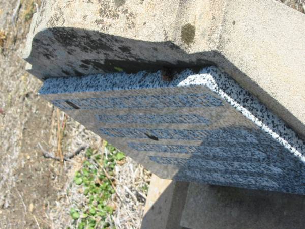 William F.A. COLLIN,  | father,  | died 7 Aug 1947 aged 93 years;  | Meringandan cemetery, Rosalie Shire  | 