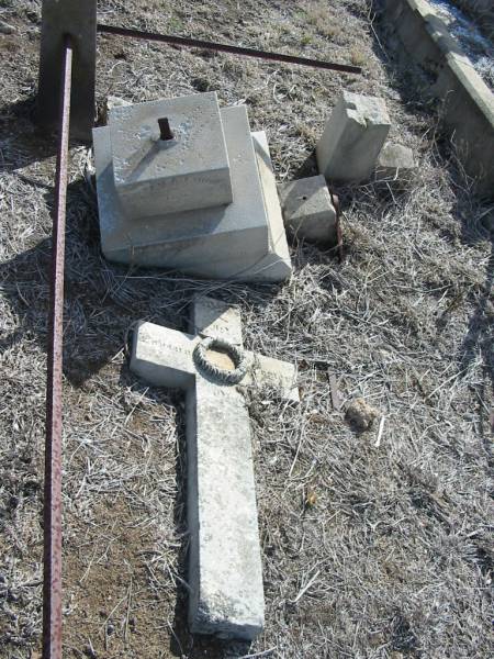 William A. COULSON,  | husband of Lena COULSON,  | died 6 July 1896? aged 39 years;  | Meringandan cemetery, Rosalie Shire  | 