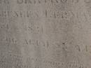 
Carl BARTKOWSKI,
husband of Wilhelmina BARTKOWSKI,
born Mourengen? Germany 7? Sept 1831,
died 22 Feb 1916 aged 83 years;
Minnie BARTKOWSKI,
mother,
died 13 Apr 1933 aged 89 years;
Thedor BARTKOWSKI,
son of Fredick & Caroline BARTKOWSKI,
died 5 Nov 1915 in 13th year;
Meringandan cemetery, Rosalie Shire
