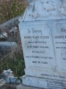 
Henry Mark IZZARD,
born Rotherfield Sussex England 4 Feb 1857,
died Plainby 13 Oct 1927 aged 70 years;
George Edward IZZARD,
born Rotherfield Sussex England 21 Nov 1846,
died 5 June 1928 aged 81 years;
brothers of Mary Annie LAVENDER;
Meringandan cemetery, Rosalie Shire
