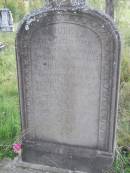 
Wilhelmine Friedrike Louise, wife of Wilhelm BEUTEL,
born 19 Nov 1843? Pranen Hagen Deutschland,
died 2 December 1889 Milbong;
Milbong General Cemetery, Boonah Shire
