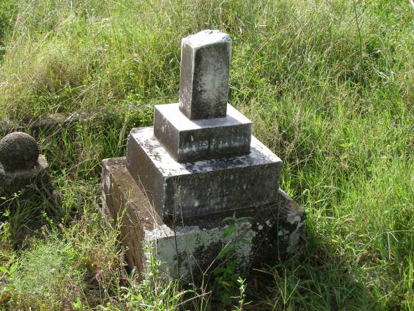 James P. HANSON,  | died 7 March 1921 aged 56 years;  | Milbong General Cemetery, Boonah Shire  |   | Research contact: Gay Fielding  | Descendants of Mary MEIKLE  | 1. MARY MEIKLE ( was born 24 March 1850 in Waterside, Ayrshire, Scotland, and died 10 May 1927 in Milbong Queensland Ausralia. . She married (2) JAMES PETER HANSON 29 December 1874 in Six Mile Creek,Via Ipswich Queensland Australia. He was born 1841 in Eskdale, Finland, and died 14 June 1929 in Milbong, Queensland, Australia.  | Children of MARY MEIKLE and JAMES HANSON are:  | 3. ii. MARY CECILIA  HANSON, b. 15 December 1875; d. 14 January 1898, MILBONG, QLD  | 4. iii. JANE MATILDA HANSON, b. 19 April 1877, BUNDAMBA, WEST MORETON, QLD; d. 30 May 1959, BOONAH, QLD.  | 5. iv. WILLIAM GEORGE HANSON, b. 16 January 1879, Bundamba, West Moreton, Queensland, Australia; d. 3 April 1961, Wondai, Queensland, Australia.  | 6. v. JANET MEIKLE HANSON, b. 19 April 1882; d. 8 March 1965.  | 7. vi. JAMES PETER HANSON, b. 27 September 1884; d. 7 March 1921, MILBONG, QLD.  |   | 