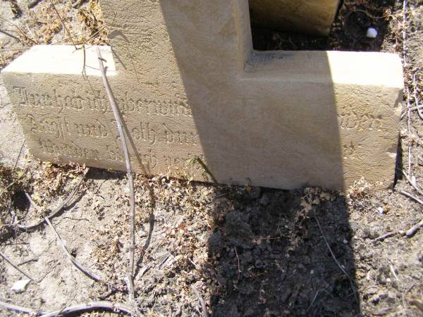 [believed to be  | Catherine Maria Elizabeth ROSSOW (nee LANGHANSEN),  | wife of Christian ROSSOW,  | 19 Sep 1842 - 17 Sep 1892];  | Milbong St Luke's Lutheran cemetery, Boonah Shire  | 