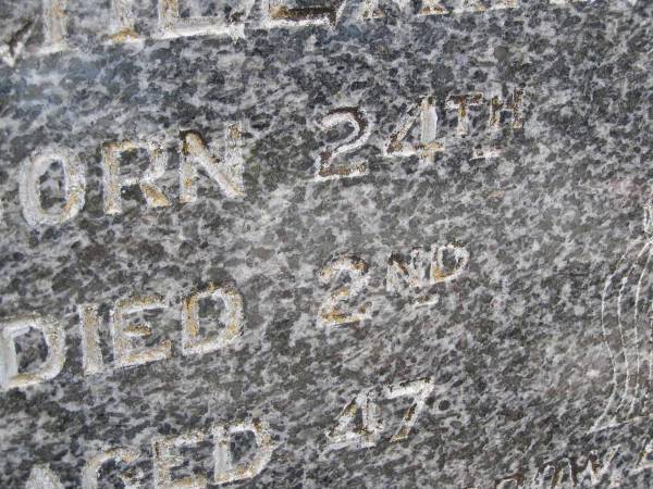 Wilhelmine PFLUGRATH, wife mother,  | born 24 Sept 1892 died 2 Nov 1939 aged 47 years;  | Minden Baptist, Esk Shire  | 