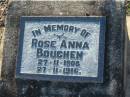 Rose Anna BOUCHEN
b: 27 Nov 1908
d: 27 Nov 1916
MindenCoolana - St Johns Lutheran