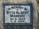 Otto Albert MAROSKE
B: 25 Feb 1883, d: 1 Sep 1924
MindenCoolana - St Johns Lutheran