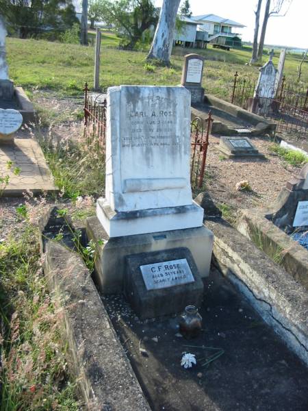 Carl A ROSE  | B: 3 Aug 1846, D: 25 May 1928  | C.F. ROSE  | aged 51  | Minden/Coolana - St Johns Lutheran  | 