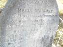 
Maria Christine TIMKE (nee SCHRODER),
born 9 Jan 1803 died 21 Jan 1884?;
St Johns Evangelical Lutheran Church, Minden, Esk Shire
