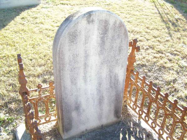 Anna Maria MULLER,  | born 30 August 1886 died 2 April 1889;  | St Johns Evangelical Lutheran Church, Minden, Esk Shire  | 