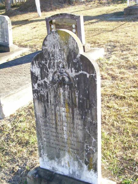 Wilhelm Adolph MULLER,  | born 6 March 1891 died 21 Nov 1899;  | St Johns Evangelical Lutheran Church, Minden, Esk Shire  | 