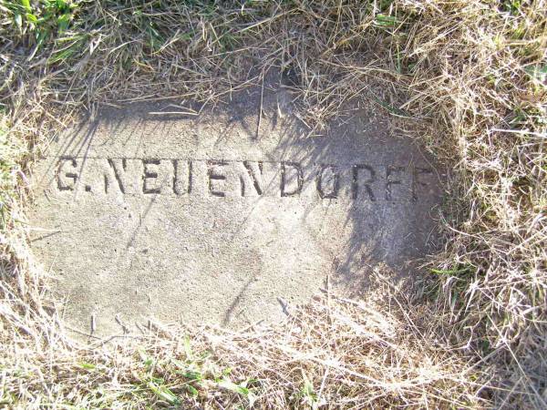 G. NEUENDORFF;  | St Johns Evangelical Lutheran Church, Minden, Esk Shire  | 