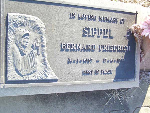 Bernard Friedrich SIPPEL,  | 31-1-1937 - 17-6-1994;  | St Johns Evangelical Lutheran Church, Minden, Esk Shire  | 