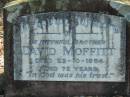 David Moffitt
23-10-1954
72 yrs
Moggill Historic cemetery (Brisbane)