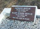 Patrick Boyle
8 Jan 1964
75 yrs
Mary Ethne Boyle
19 Mar 1992
91 yrs
Moggill Historic cemetery (Brisbane)
