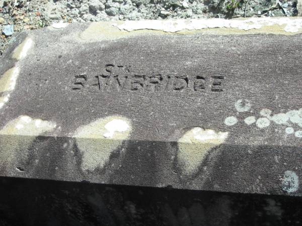 Sth  | Bainbridge  |   | Moggill Historic cemetery (Brisbane)  | 