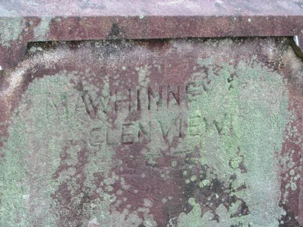 MAWHINNEY,  | Glenview;  | Mooloolah cemetery, City of Caloundra  |   | 