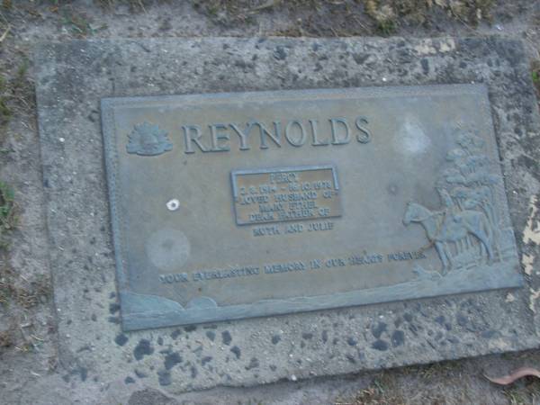 Percy REYNOLDS,  | 2-8-1914 - 16-10-1978,  | husband of Mary Ethel,  | father of Ruth & Julie;  | Mooloolah cemetery, City of Caloundra  |   | 