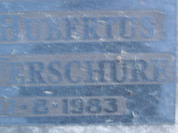Franciscus Hubertus Cornelis VERSCHURE,  | husband father father-in-law grandfather brother,  | 23-9-1909 - 17-8-1983;  | Mooloolah cemetery, City of Caloundra  |   | 