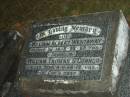 
William Albert WESTAWAY,
died 14-5-59 aged 69 years;
William Thomas WESTAWAY,
died 4-11-58? aged 12 years;
Mooloolah cemetery, City of Caloundra

