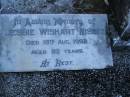 
Janet NISBET,
mother,
died 10 Nov 1954 aged 77 years;
Daniel NISBET,
husband father,
died 16 Feb 1941 aged 68 years;
Jessie Wishart NISBET,
died 18 Aug 1993 aged 82 years;
Margaret McAinsh NISBET,
died 6 Dec 1995 aged 87 years;
Mooloolah cemetery, City of Caloundra

